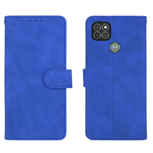 For Motorola Moto G9 Power Solid Color Skin Feel Magnetic Buckle Horizontal Flip Calf Texture PU Leather Case with Holder & Card Slots & Wallet(Blue) by buy2fix