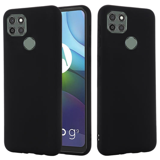 For Motorola Moto G9 Power Pure Color Liquid Silicone Shockproof Full Coverage Case(Black) by buy2fix