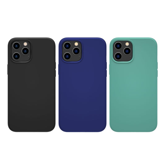 For iPhone 12 / 12 Pro WK WPC-005 iDeal Series Magnetic Liquid Silicone Full Coverage Shockproof Magsafe Case with Magsafe Charging Magnet(Blue) by WK