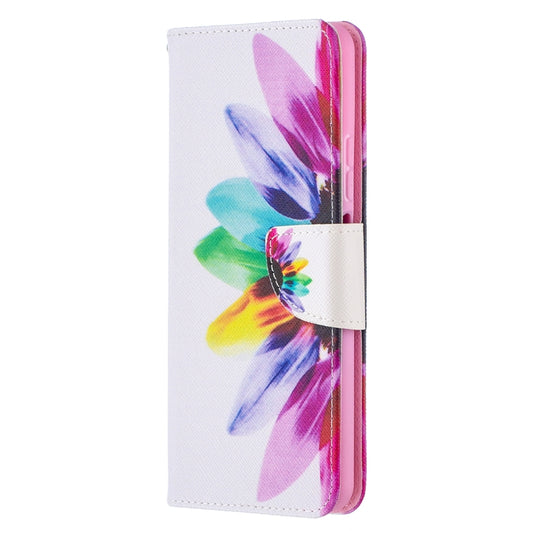 For Huawei P smart 2021 / Y7a Colored Drawing Pattern Horizontal Flip Leather Case with Holder & Card Slots & Wallet(Sun Flower) by buy2fix