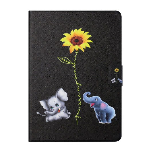 For Samsung Galaxy Tab S6 Lite P610/P615 Colored Drawing Horizontal Flip Leather Case with Holder & Card Slots(Elephant) by buy2fix