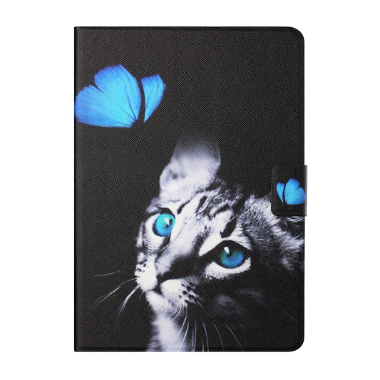 For Lenovo Tab M10 HD 2nd Gen TB-X306X Colored Drawing Horizontal Flip Leather Case with Holder & Card Slots & Sleep / Wake-up Function(Butterfly Cat) by buy2fix