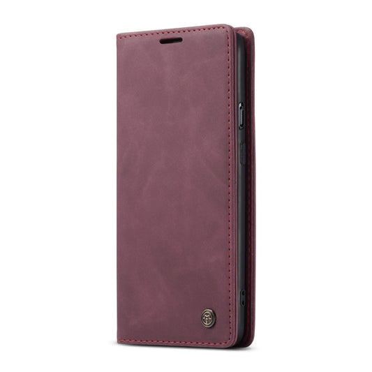 For OnePlus 8T CaseMe-013 Multifunctional Retro Frosted Horizontal Flip Leather Case with Card Slot & Holder & Wallet(Wine Red) by CaseMe