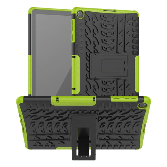 For Huawei MatePad T10/T10S/Enjoy 2 Tire Texture Shockproof TPU+PC Protective Case with Holder(Green) by buy2fix