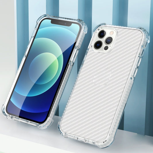 For iPhone 12 Pro Max Carbon Fiber Acrylic Protective Case(White) by buy2fix