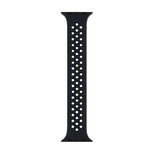 Elastic Silicone Watch Band For Apple Watch Series 9&8&7 41mm / SE 3&SE 2&6&SE&5&4 40mm / 3&2&1 38mm, Length: 160mm(Black) by buy2fix