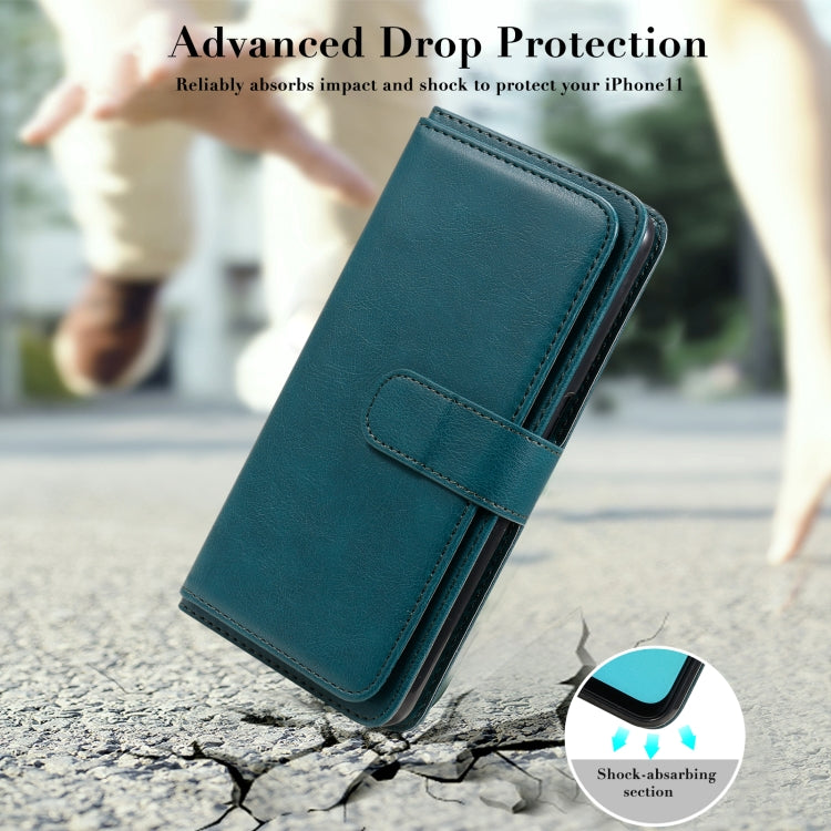 For OPPO A52 / A72 / A92 Multifunctional Magnetic Copper Buckle Horizontal Flip Solid Color Leather Case with 10 Card Slots & Wallet & Holder & Photo Frame(Rose Gold) by buy2fix