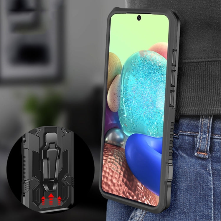 For Xiaomi Redmi 9A Armor Warrior Shockproof PC + TPU Protective Case(Black) by buy2fix