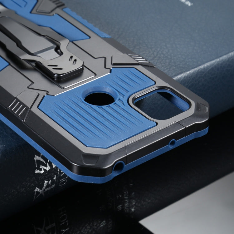 For Xiaomi Redmi 9C Armor Warrior Shockproof PC + TPU Protective Case(Blue) by buy2fix