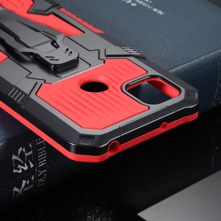 For Xiaomi Redmi 9C Armor Warrior Shockproof PC + TPU Protective Case(Red) by buy2fix