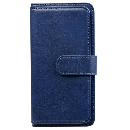 For Motorola Moto G 5G Plus Multifunctional Magnetic Copper Buckle Horizontal Flip Solid Color Leather Case with 10 Card Slots & Wallet & Holder & Photo Frame(Dark Blue) by buy2fix