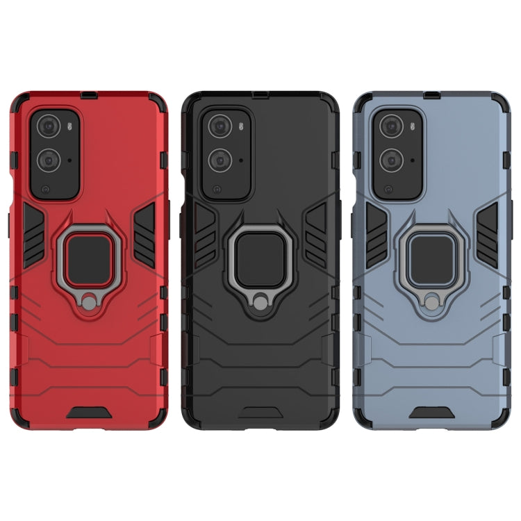 For OnePlus 9 Pro PC + TPU Shockproof Protective Case with Magnetic Ring Holder(Red) by buy2fix