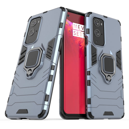 For OnePlus 9 Pro PC + TPU Shockproof Protective Case with Magnetic Ring Holder(Navy Blue) by buy2fix