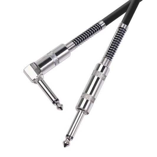 TC048SL 6.35mm Plug Straight to Elbow Electric Guitar Audio Cable, Cable Length:1.8m by buy2fix