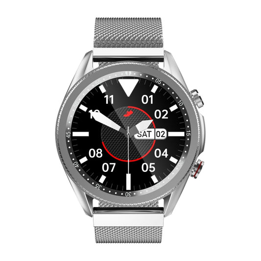 M98 1.28 inch IPS Color Screen IP67 Waterproof Smart Watch, Support Sleep Monitor / Heart Rate Monitor / Bluetooth Call, Style:Steel Strap(Silver) by buy2fix