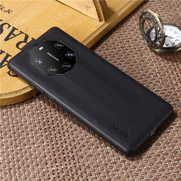 For Huawei Mate 40 RS GEBEI Full-coverage Shockproof Leather Protective Case(Black) by GEBEI