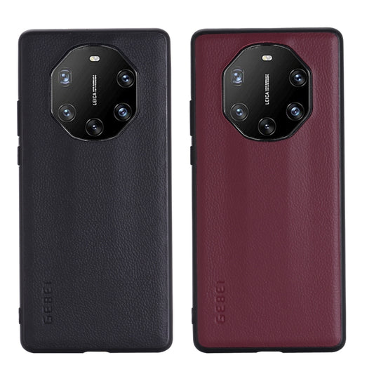 For Huawei Mate 40 RS GEBEI Full-coverage Shockproof Leather Protective Case(Wine Red) by GEBEI