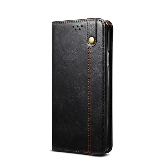 For Samsung Galaxy A32 5G Simple Wax Crazy Horse Texture Horizontal Flip Leather Case with Card Slots & Wallet(Black) by buy2fix