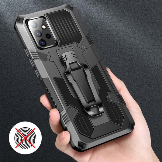 For Samsung Galaxy A02s 166mm Armor Warrior Shockproof PC + TPU Protective Case(Black) by buy2fix