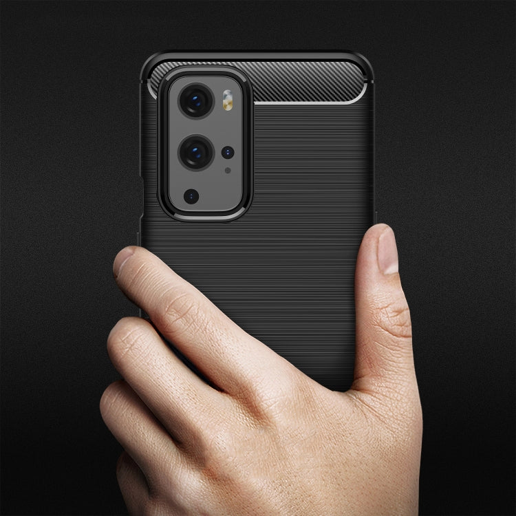 For OnePlus 9 Pro Brushed Texture Carbon Fiber TPU Case(Black) by buy2fix
