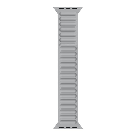 Silicone Magnetic Chain Watch Band For Apple Watch Series 7 41mm / 6 & SE & 5 & 4 40mm / 3 & 2 & 1 38mm(Grey) by buy2fix