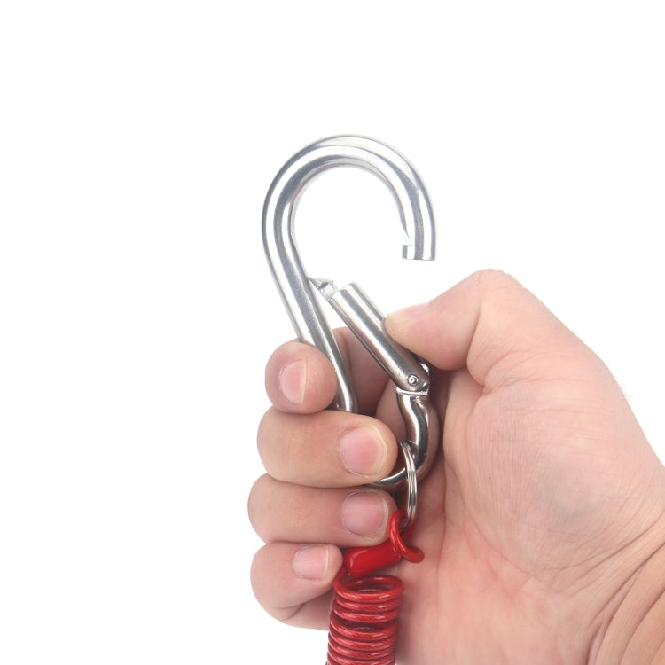 RV Trailer Spring Safety Rope Breakaway Cable, Safety Buckle Size:M8 x 80mm(Red) by buy2fix