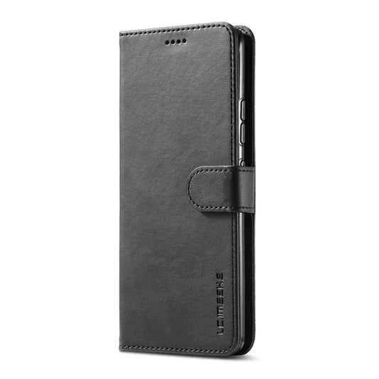 For Samsung Galaxy A42 5G LC.IMEEKE Calf Texture Horizontal Flip Leather Case with Holder & Card Slots & Wallet(Black) by LC.IMEEKE
