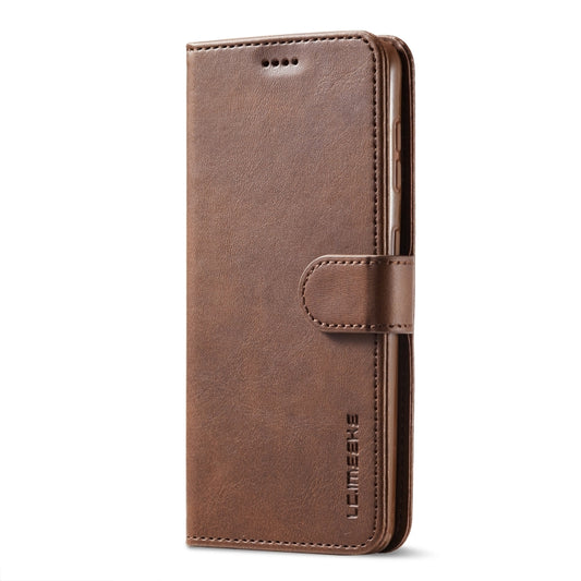 For Samsung Galaxy S21 5G LC.IMEEKE Calf Texture Horizontal Flip Leather Case with Holder & Card Slots & Wallet(Brown) by LC.IMEEKE