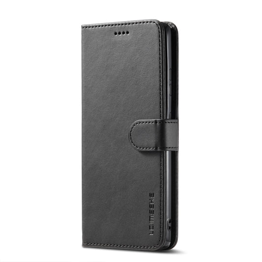 For Samsung Galaxy S21 Ultra 5G LC.IMEEKE Calf Texture Horizontal Flip Leather Case with Holder & Card Slots & Wallet(Black) by LC.IMEEKE