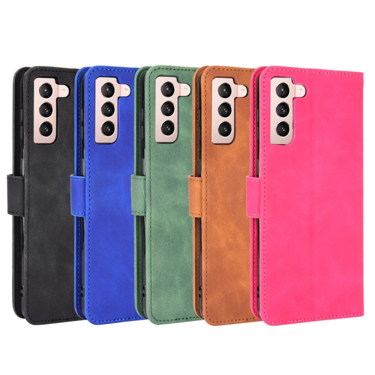 For Samsung Galaxy S21 5G Solid Color Skin Feel Magnetic Buckle Horizontal Flip Calf Texture PU Leather Case with Holder & Card Slots & Wallet(Black) by buy2fix