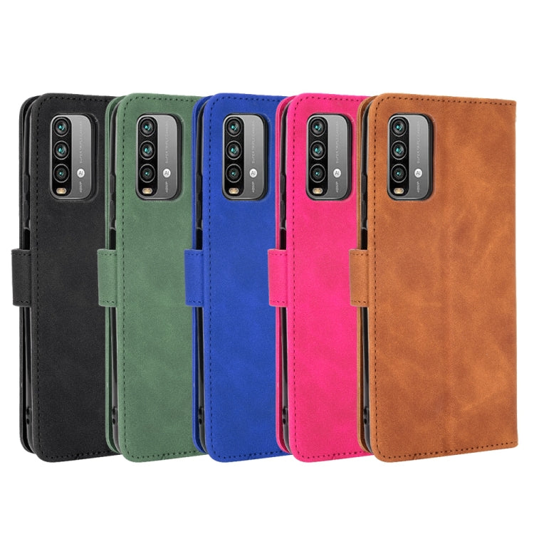 For Xiaomi Redmi Note 9 4G Solid Color Skin Feel Magnetic Buckle Horizontal Flip Calf Texture PU Leather Case with Holder & Card Slots & Wallet(Black) by buy2fix