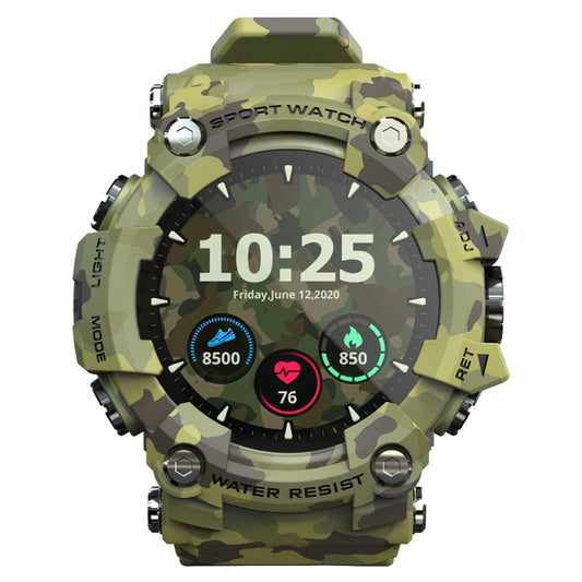 Lokmat ATTACK 1.28 inch TFT LCD Screen Smart Watch, Support Sleep Monitor / Heart Rate Monitor / Blood Pressure Monitor(Camouflage Green) by Lokmat