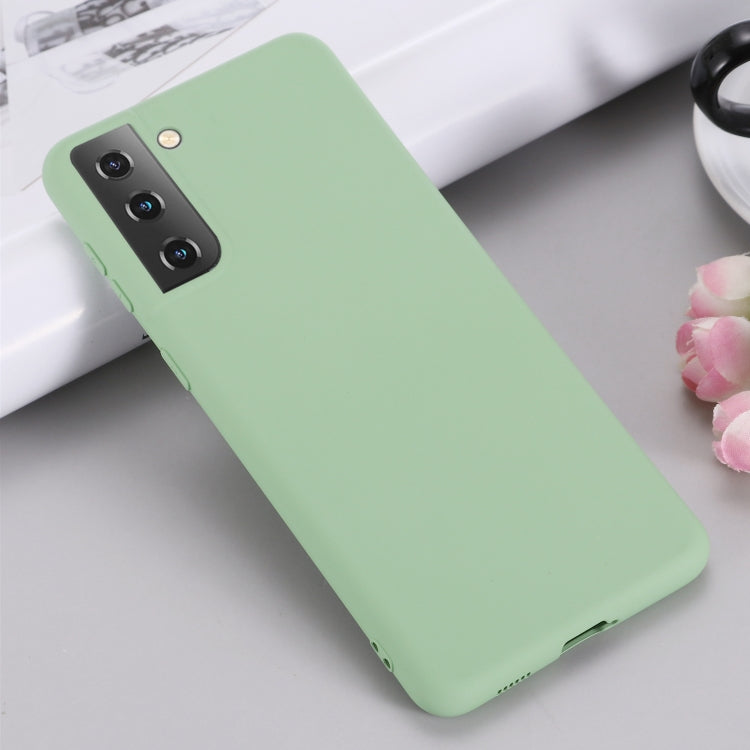 For Samsung Galaxy S21 5G Pure Color Liquid Silicone Shockproof Full Coverage Case(Green) by buy2fix