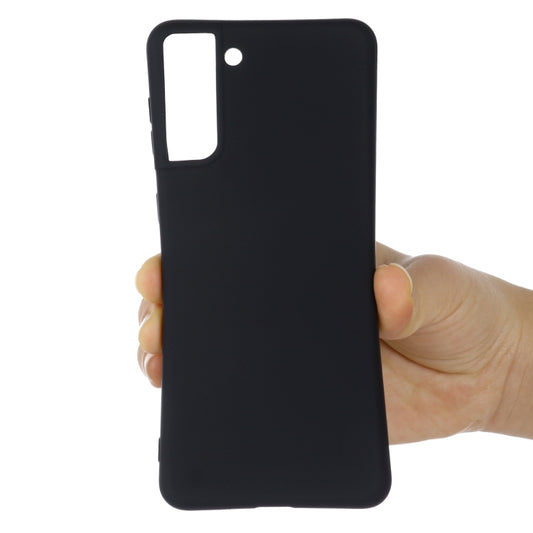 For Samsung Galaxy S21+ 5G Pure Color Liquid Silicone Shockproof Full Coverage Case(Black) by buy2fix