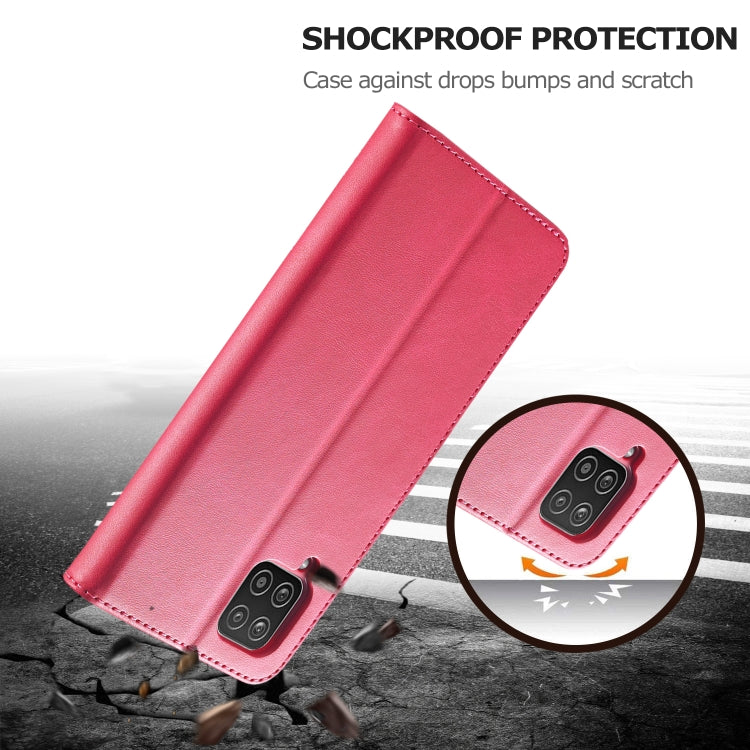 For Samsung Galaxy A12 LC.IMEEKE Calf Texture Horizontal Flip Leather Case, with Holder & Card Slots & Wallet & Photo Frame(Red) by LC.IMEEKE