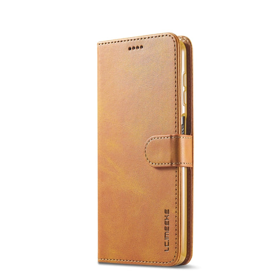 For Samsung Galaxy A12 LC.IMEEKE Calf Texture Horizontal Flip Leather Case, with Holder & Card Slots & Wallet & Photo Frame(Brown) by LC.IMEEKE