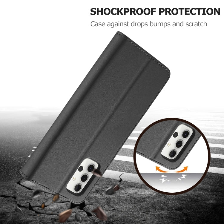 For Samsung Galaxy A32 5G LC.IMEEKE Calf Texture Horizontal Flip Leather Case, with Holder & Card Slots & Wallet & Photo Frame(Black) by LC.IMEEKE