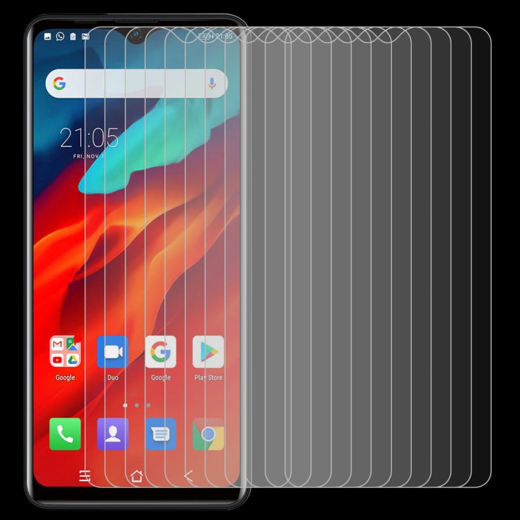 For Blackview A80 Plus 10 PCS 0.26mm 9H 2.5D Tempered Glass Film by buy2fix