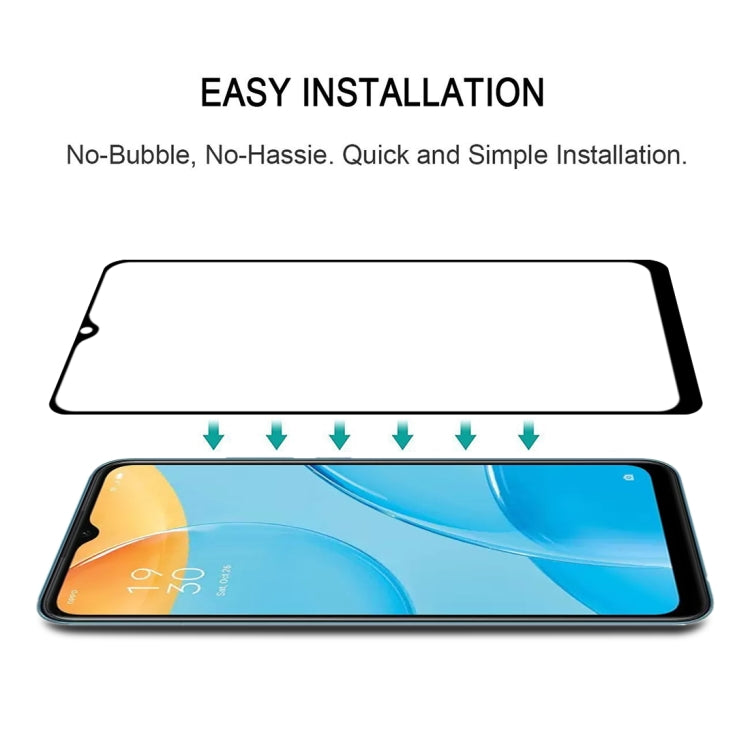 For OPPO A15s 25 PCS Full Glue Full Screen Tempered Glass Film by buy2fix