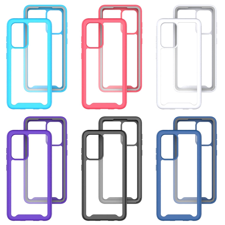 For Samsung Galaxy A52 5G / 4G Starry Sky Solid Color Series Shockproof PC + TPU Protective Case(Navy Blue) by buy2fix