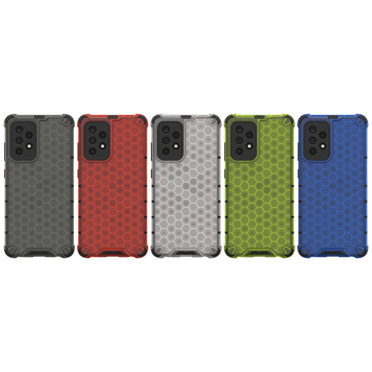 For Samsung Galaxy A52 5G/4G Shockproof Honeycomb PC + TPU Case(Red) by buy2fix