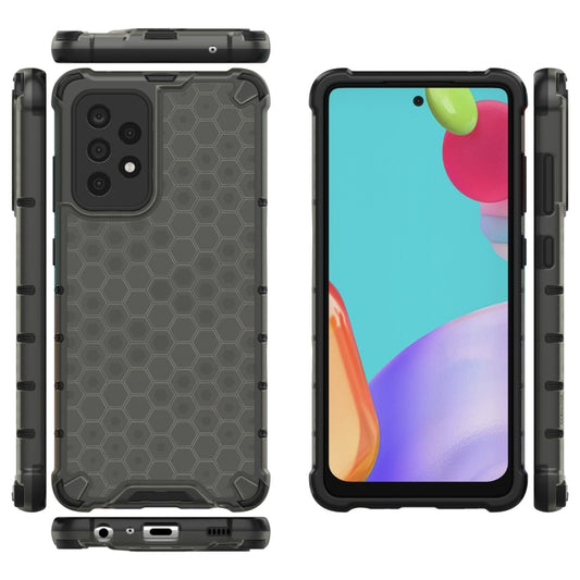 For Samsung Galaxy A52 5G/4G Shockproof Honeycomb PC + TPU Case(Black) by buy2fix