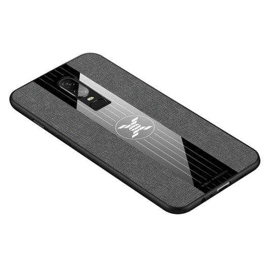 For OnePlus 6 XINLI Stitching Cloth Texture Shockproof TPU Protective Case(Grey) by XINLI