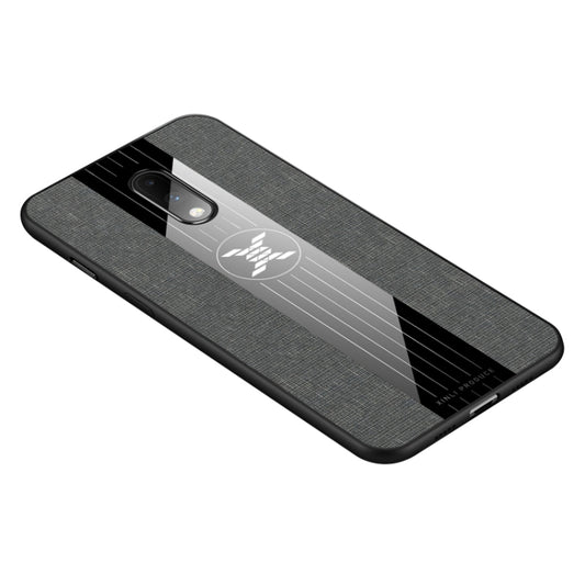 For OnePlus 6T XINLI Stitching Cloth Texture Shockproof TPU Protective Case(Grey) by XINLI