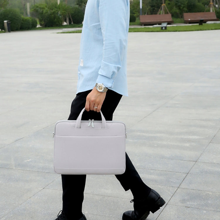 For 15-15.6 inch Laptop Multi-function Laptop Single Shoulder Bag Handbag(Grey) by buy2fix