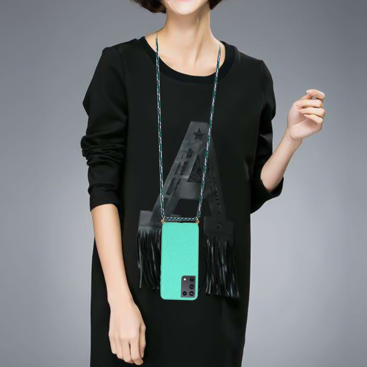 For Samsung Galaxy S21 Ultra 5G Wheat Straw Material + TPU Protective Case with Lanyard(Green) by buy2fix