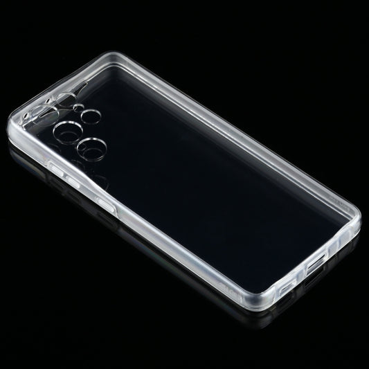 For Samsung Galaxy S21 Ultra 5G PC+TPU Ultra-thin Double-sided Full Coverage Transparent Soft Case by buy2fix