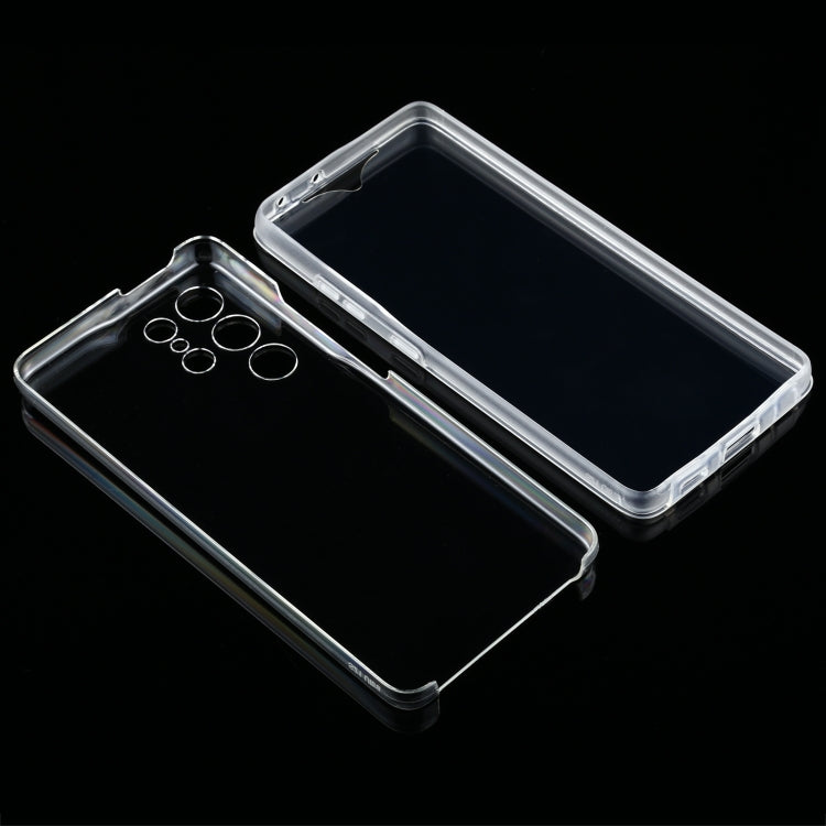 For Samsung Galaxy S21 Ultra 5G PC+TPU Ultra-thin Double-sided Full Coverage Transparent Soft Case by buy2fix
