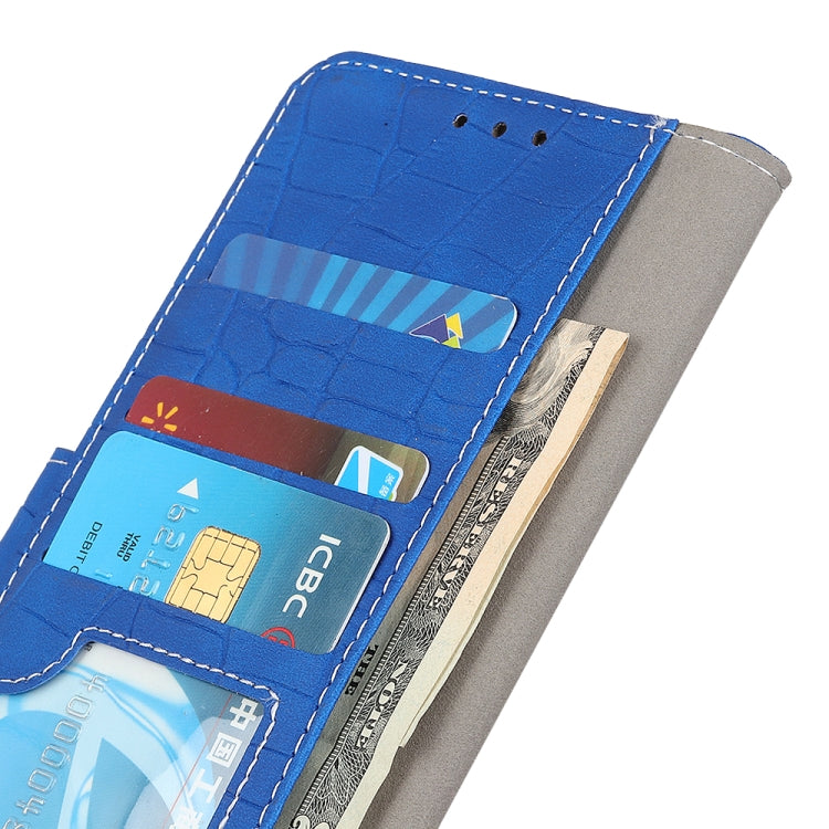 For OPPO Reno5 5G / Find X3 Lite Crocodile Texture Horizontal Flip Leather Case with Holder & Wallet & Card Slots & Photo Frame(Blue) by buy2fix