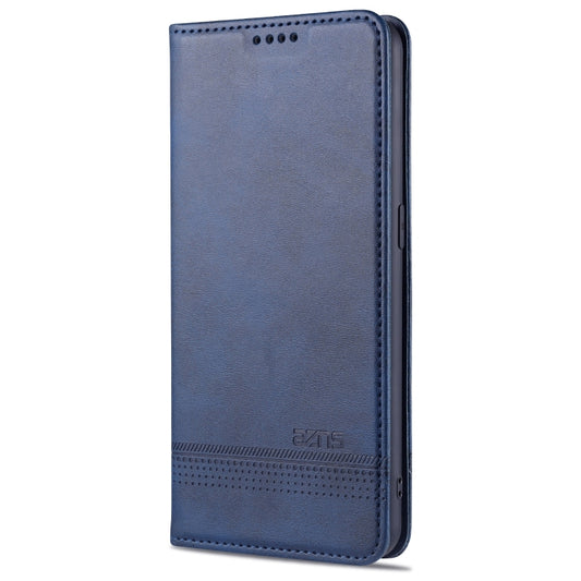 For Oppo Reno5 5G AZNS Magnetic Calf Texture Horizontal Flip Leather Case with Card Slots & Holder & Wallet(Dark Blue) by AZNS